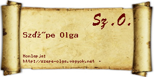 Szépe Olga névjegykártya